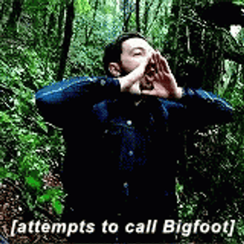 Attempting To Call Bigfoot GIF