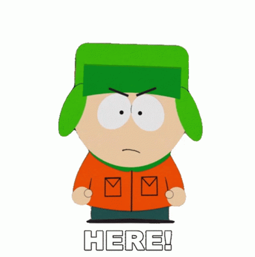 Attendance Here Kyle Broflovski South Park GIF