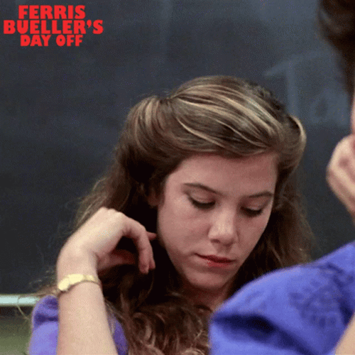 Attendance Raising Hand Ferris Buellers Day Off GIF