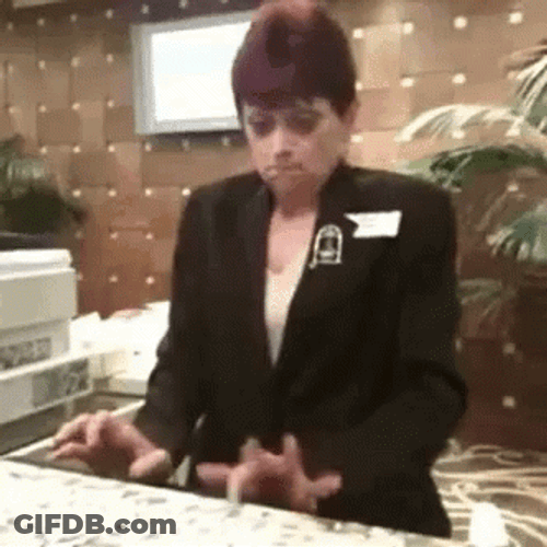 Attendant Funny Typing Fast GIF