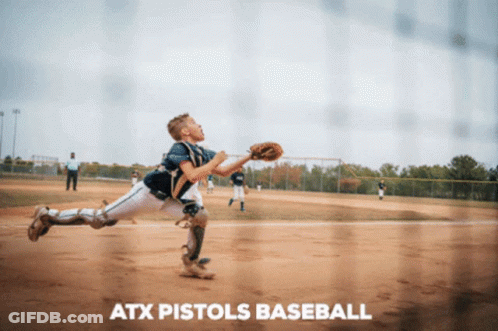 ATX Pistols Baseball Boy Catching Ball GIF