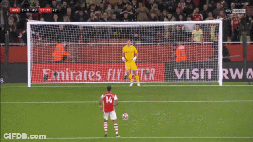 Aubameyang Penalty Kicks GIF