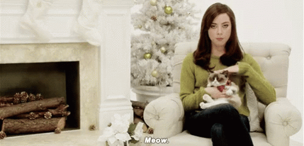 Aubrey Plaza Meowing GIF
