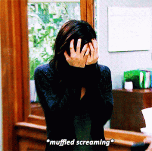 Aubrey Plaza Muffled Screaming GIF