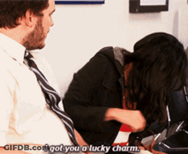 Aubrey Plaza Wishing Good Luck GIF