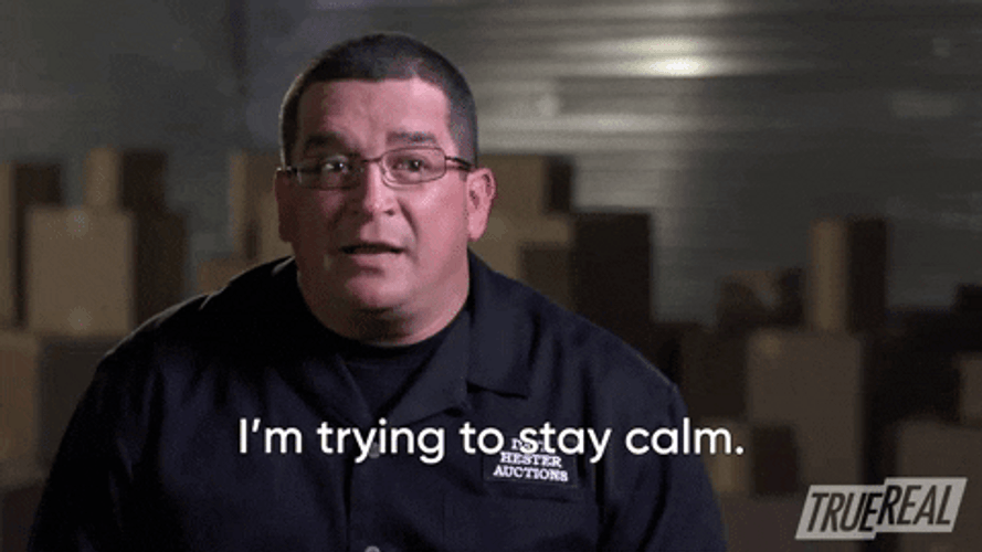 Auctioneer Try Staying Calm GIF