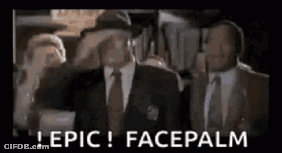 Audience Epic Face Palm GIF