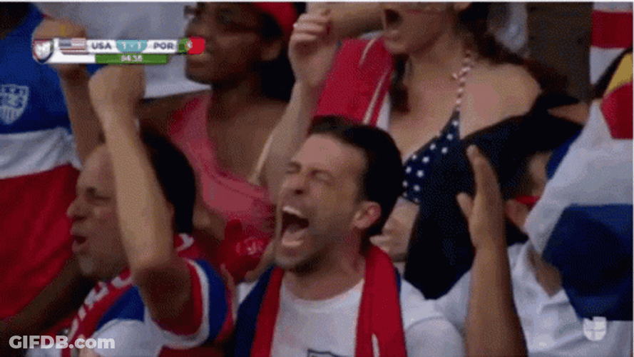 Audience Screaming For Usa Soccer GIF