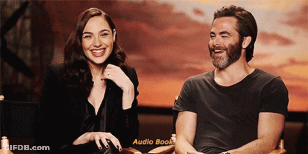 Audio Book Gal Gadot Chris Pine GIF