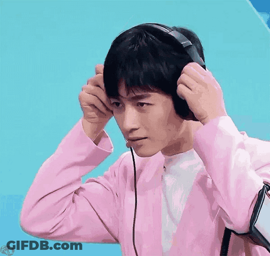 Audio Headset On Chen Xiao GIF