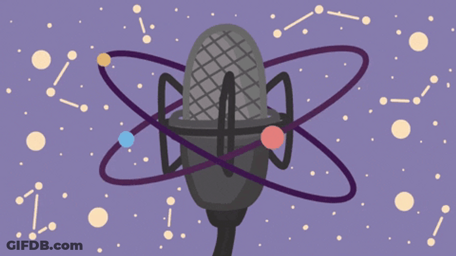 Audio Microphone Space Illustration GIF