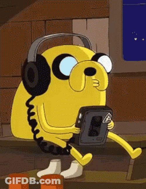 Audio Music Listening Jake The Dog GIF
