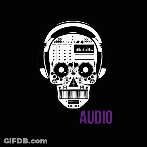 Audio Skull Music Symbol GIF