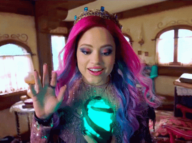Audrey Descendants Talking To Gem GIF
