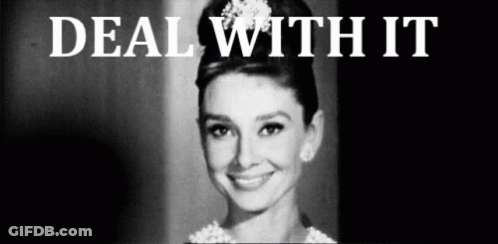 Audrey Hepburn Black And White Deal With It GIF