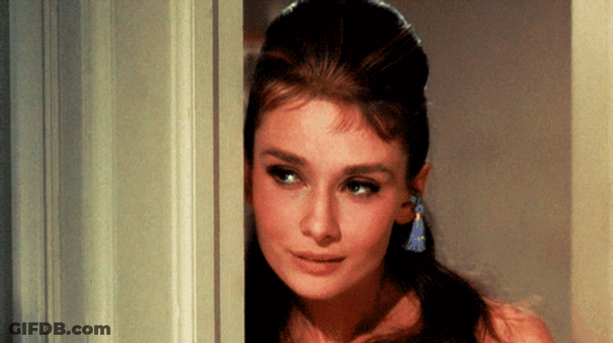 Audrey Hepburn Flirty Look GIF