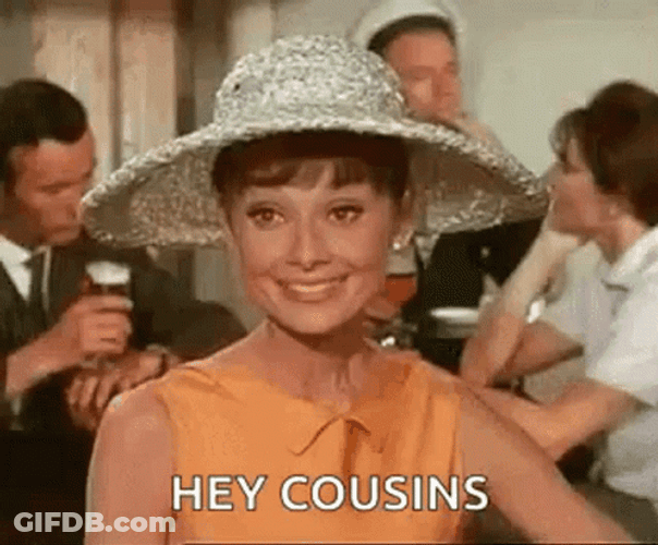 Audrey Hepburn Said Hey Cousin GIF
