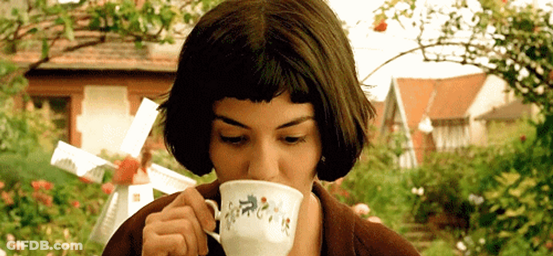 Audrey Tautou French Movie Sips Tea GIF