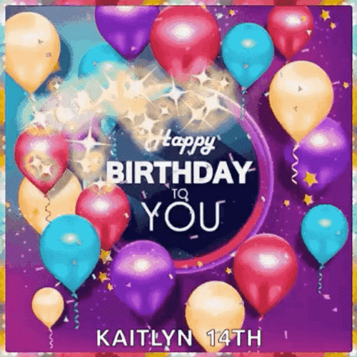 August Birthday Full Of Balloons GIF