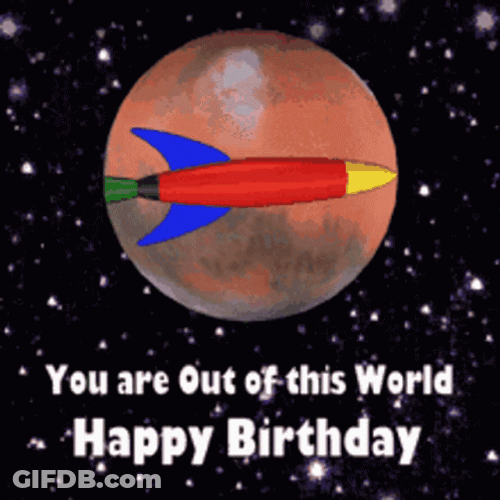 August Birthday Out Of This World GIF