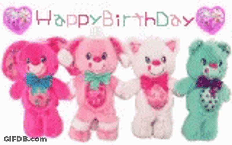 August Birthday Teddy Bears GIF