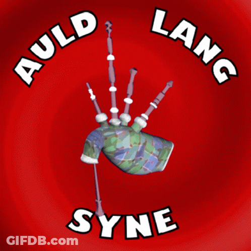 Auld Lang Syne Bagpipe Logo GIF