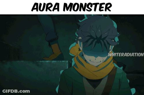 Aura Monster Poster Man In Scarf GIF