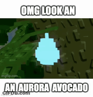 Aurora Avocado In Minecraft GIF