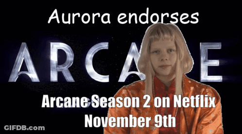 Aurora Endorses Arcane Season 2 On Netflix GIF