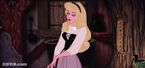 Aurora From Sleeping Beauty In Wooden Room GIF