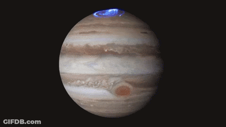 Aurora Of Planet Jupiter GIF