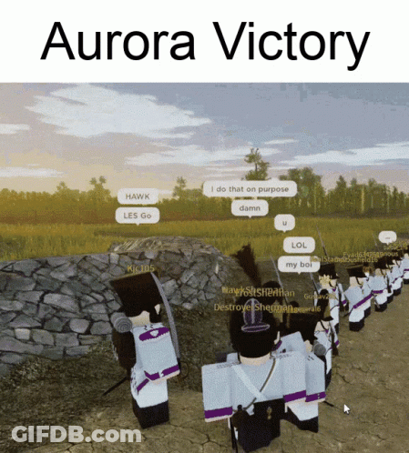 Aurora Victory Video Game Screenshot With Soldiers GIF