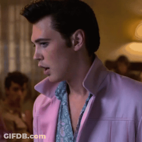 Austin Butler As Elvis Looking Down GIF