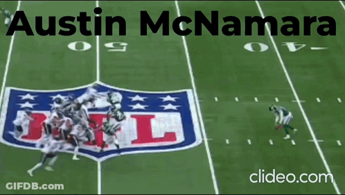 Austin McNamara Playing For Jets In NFL GIF