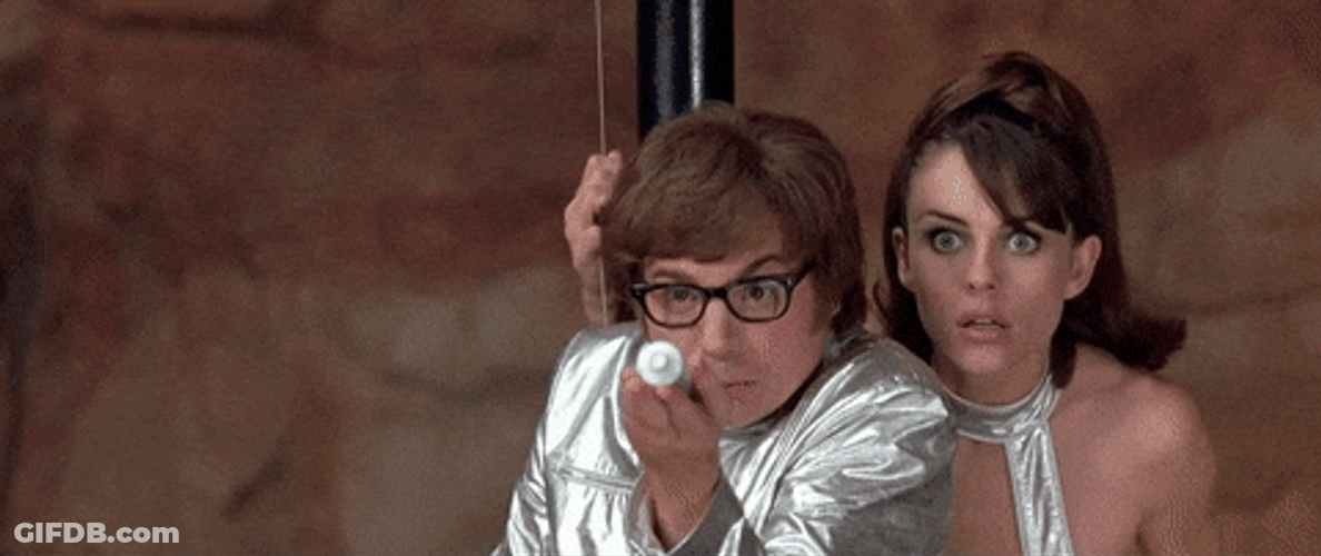 Austin Powers And Vanessa Kensington Judo Chop GIF