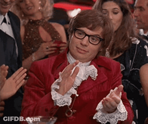 Austin Powers Doing Slow Clap GIF