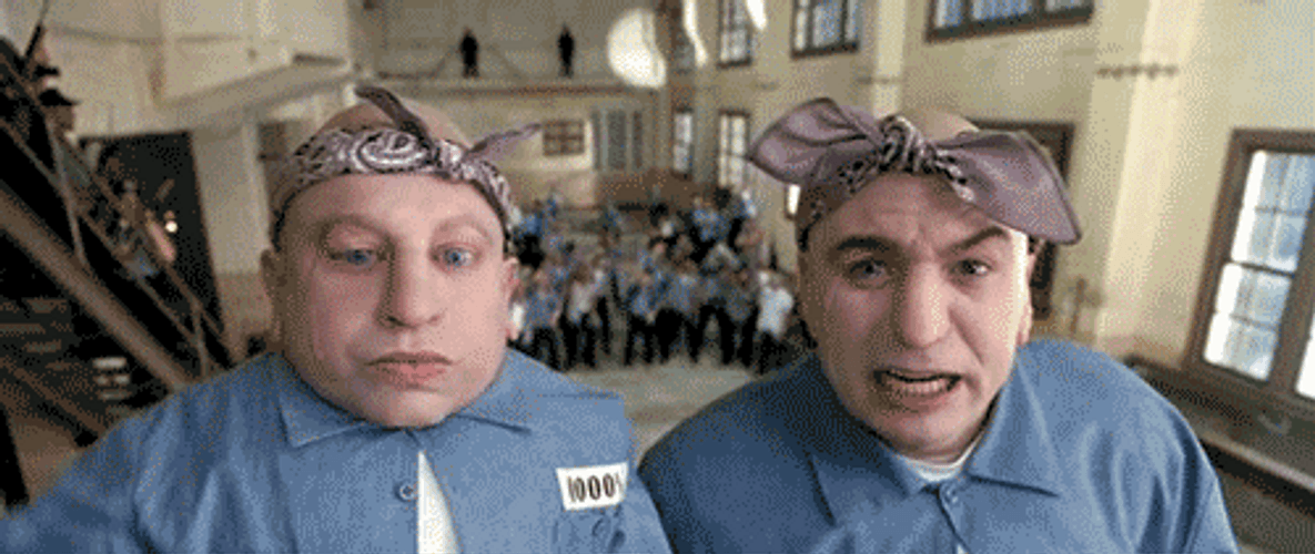 Austin Powers Dr Evil Mini Me Raising Necklaces GIF