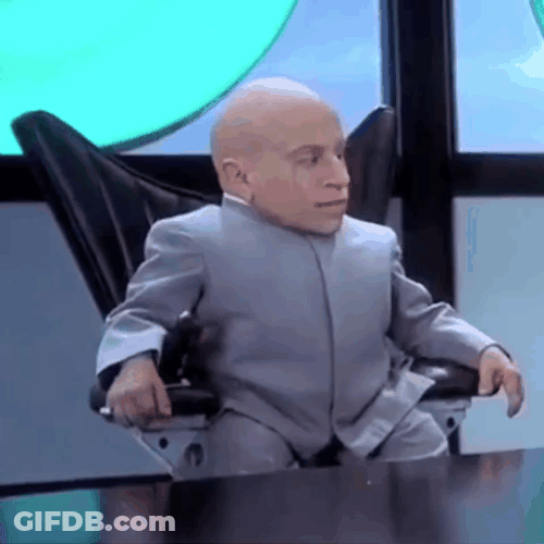 Austin Powers Mini Me Doing Air Quotes GIF