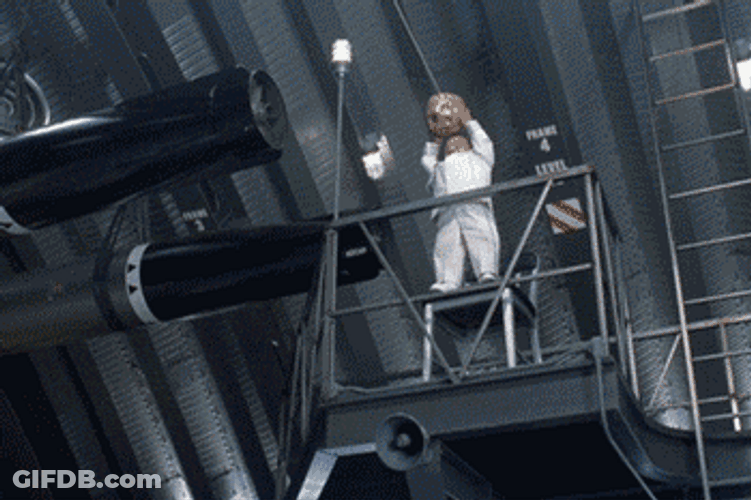 Austin Powers Mini Me Hitting Dr Evil GIF