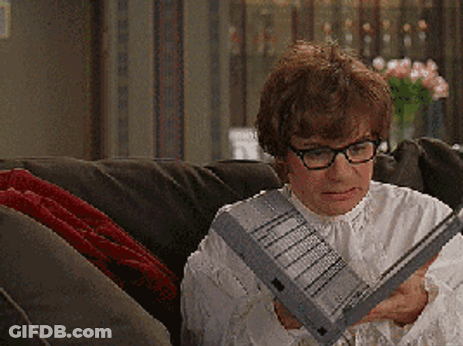 Austin Powers Mole Closing The Laptop GIF