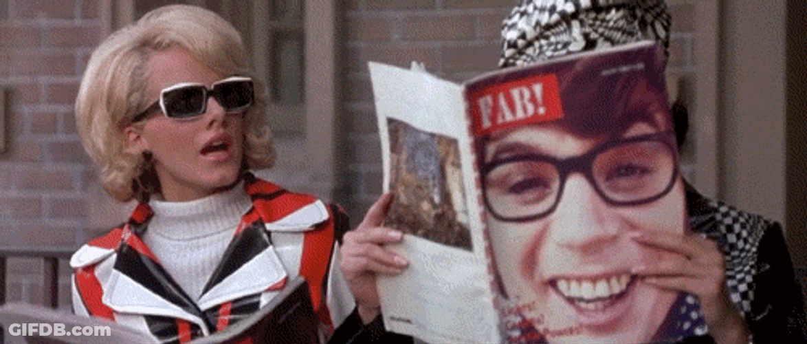 Austin Powers Mole On A Magazine GIF