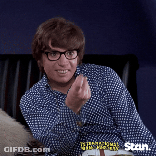 Austin Powers Mole Pointing Out Something GIF