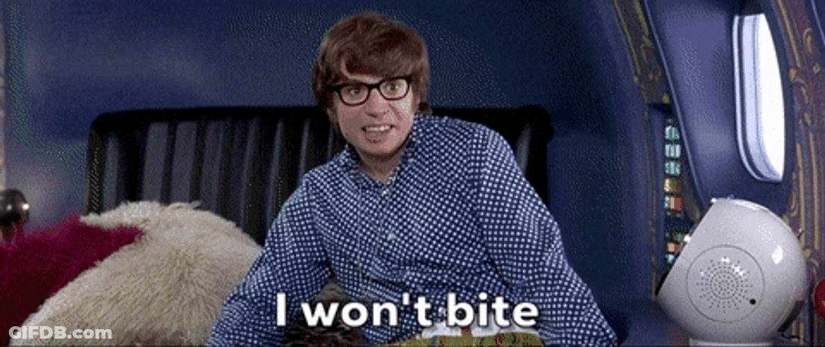 Austin Powers MoleI Won't Bite Hard GIF