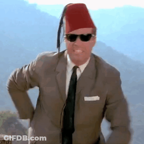 Austin Powers Mustafa Holding Knife GIF