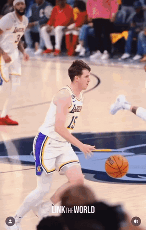 Austin Reaves Basketball Push Down GIF
