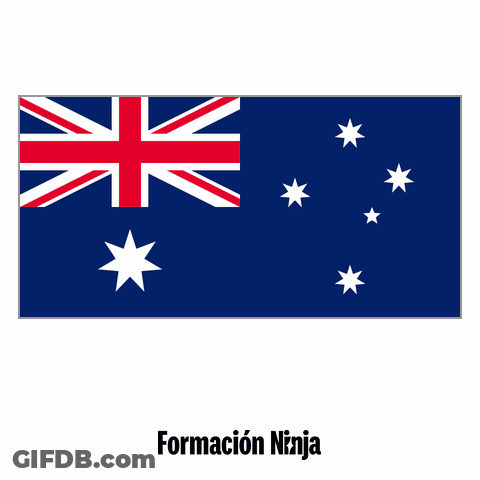 Australian Flag With Formacion Ninja GIF