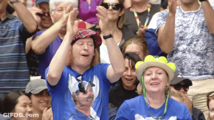 Australian Open Fans Cheering On GIF