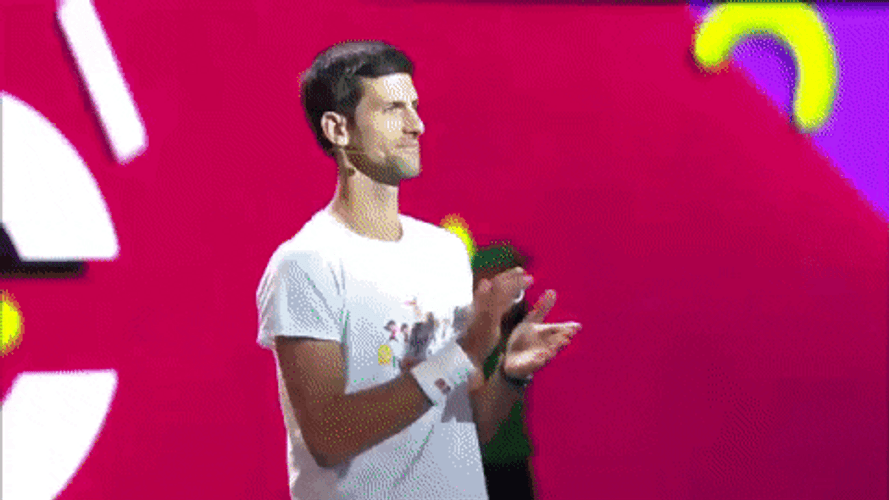 Australian Open Novak Djokovic Clapping GIF