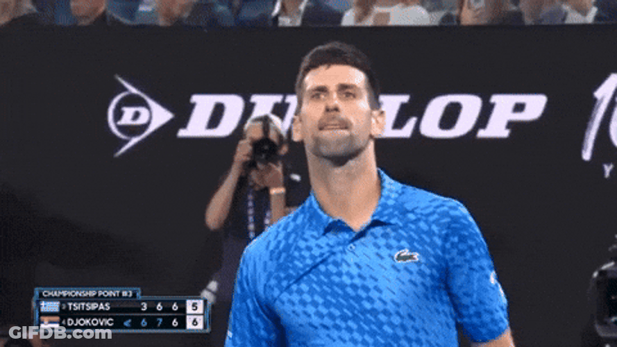 Australian Open Novak Djokovic Mind Heart Pointing GIF