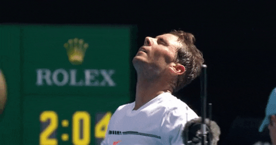 Australian Open Rafael Nadal Victory Pose GIF